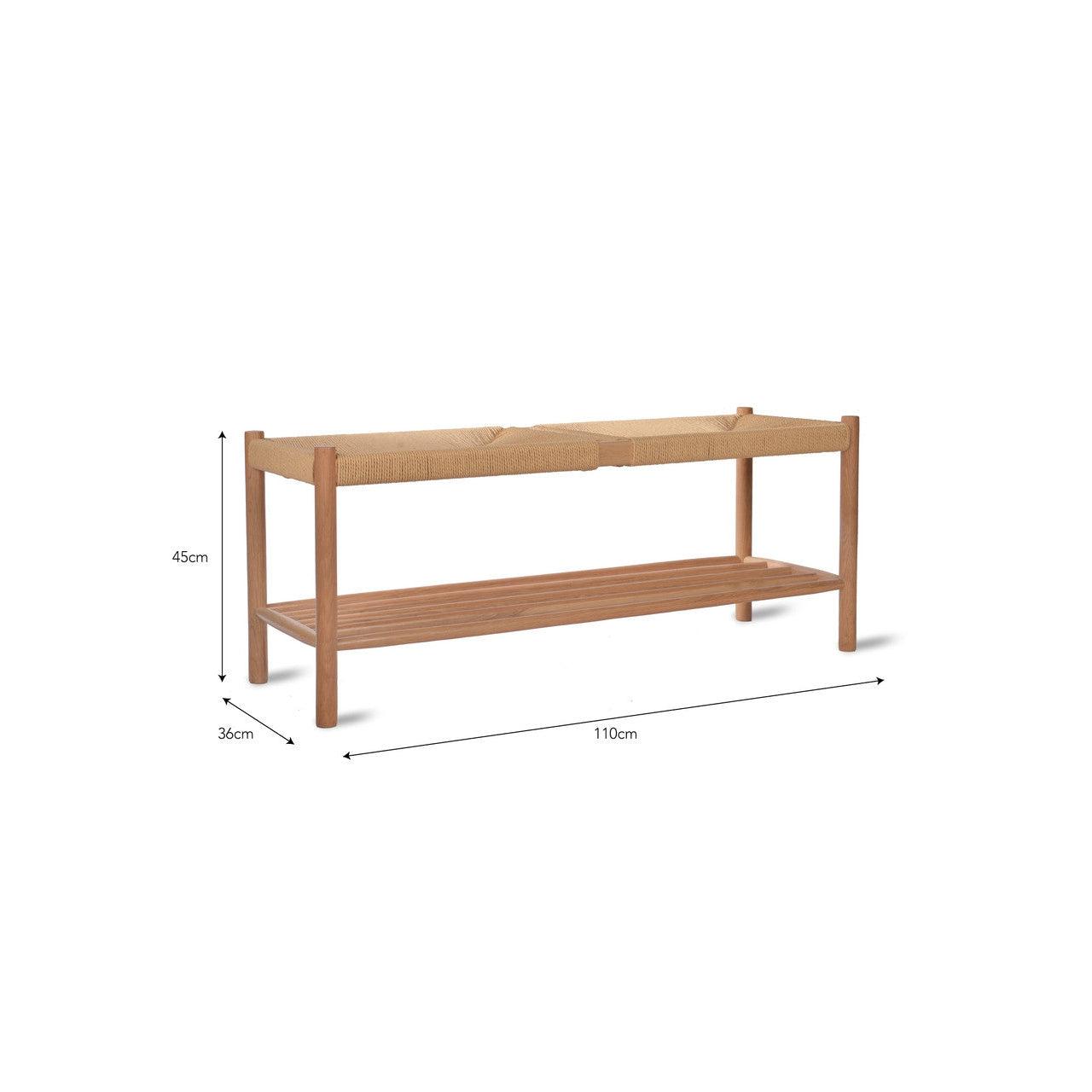 Longworth Hallway Bench - Oak-Indoor Furniture-Yester Home
