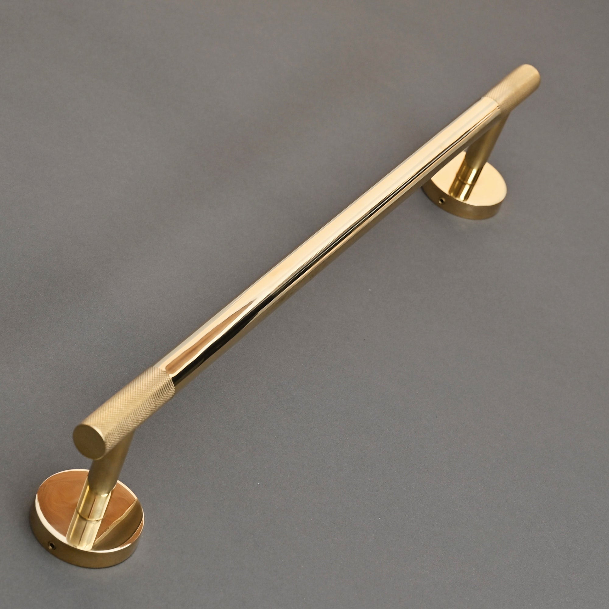 Luxe Knurled Brass Bar Towel Rail - Towel Rails - Yester Home - Yester Home
