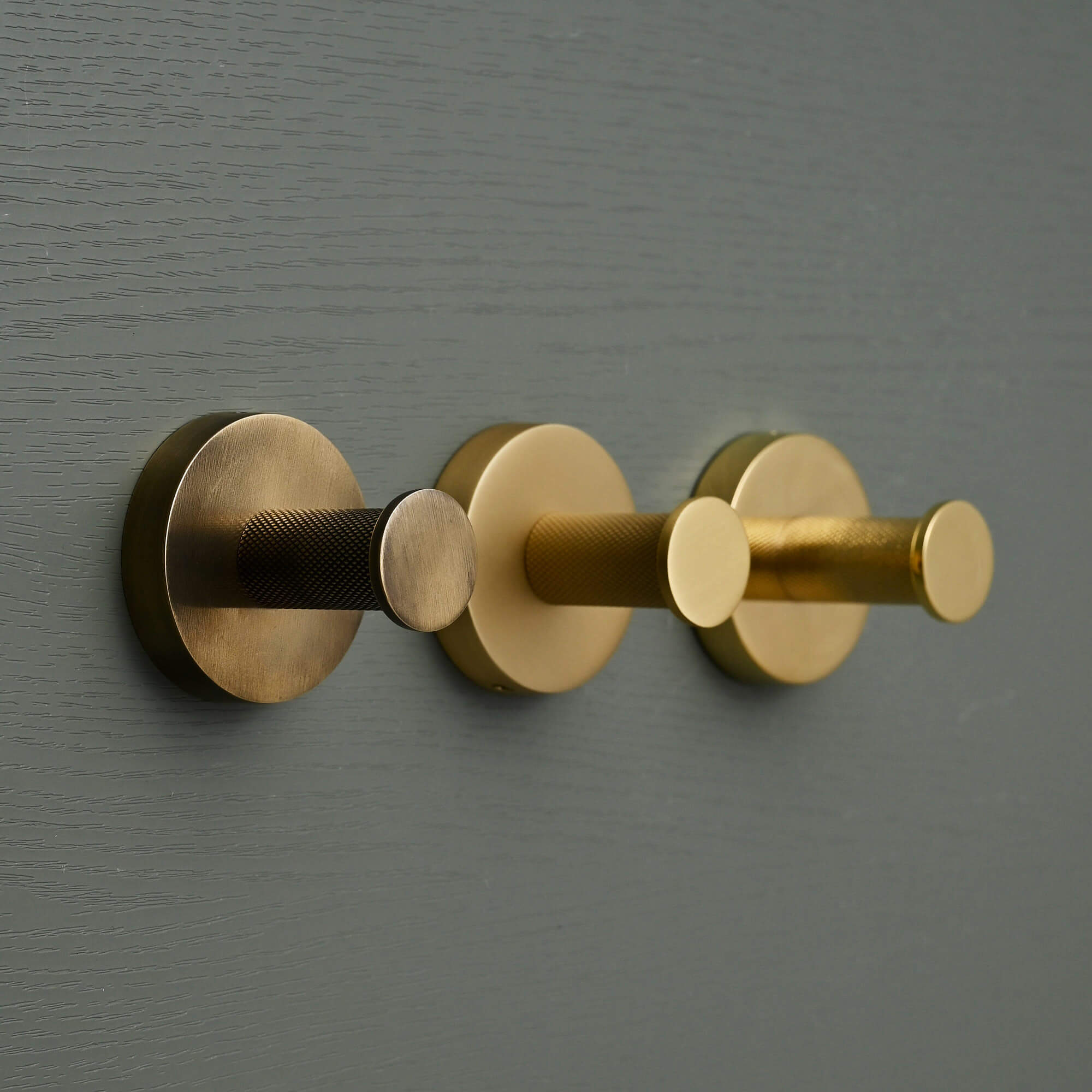 Luxe Knurled Brass Hook - Coat Hooks - Yester Home - Yester Home