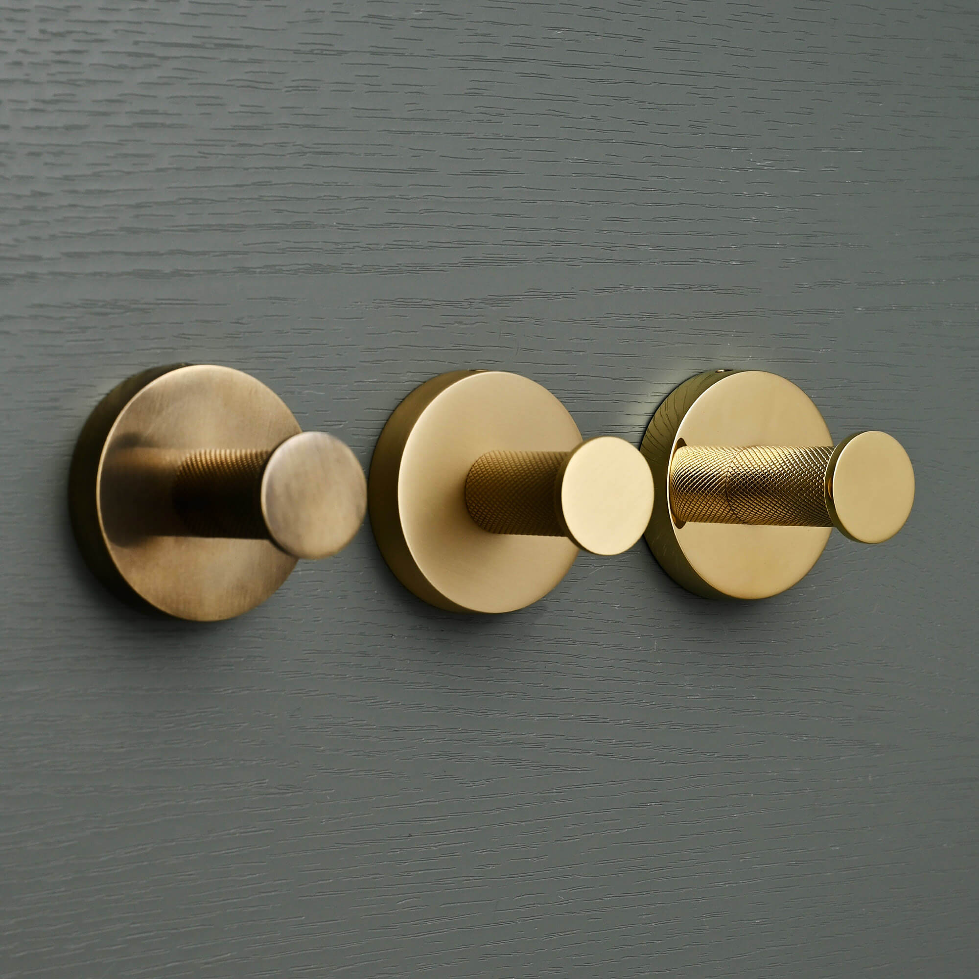 Luxe Knurled Brass Hook - Coat Hooks - Yester Home - Yester Home