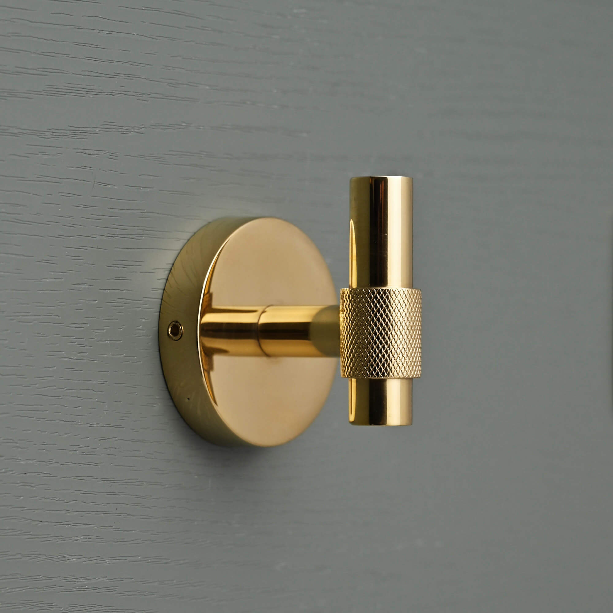 Luxe Knurled Brass T Hook - Coat Hooks - Yester Home - Yester Home