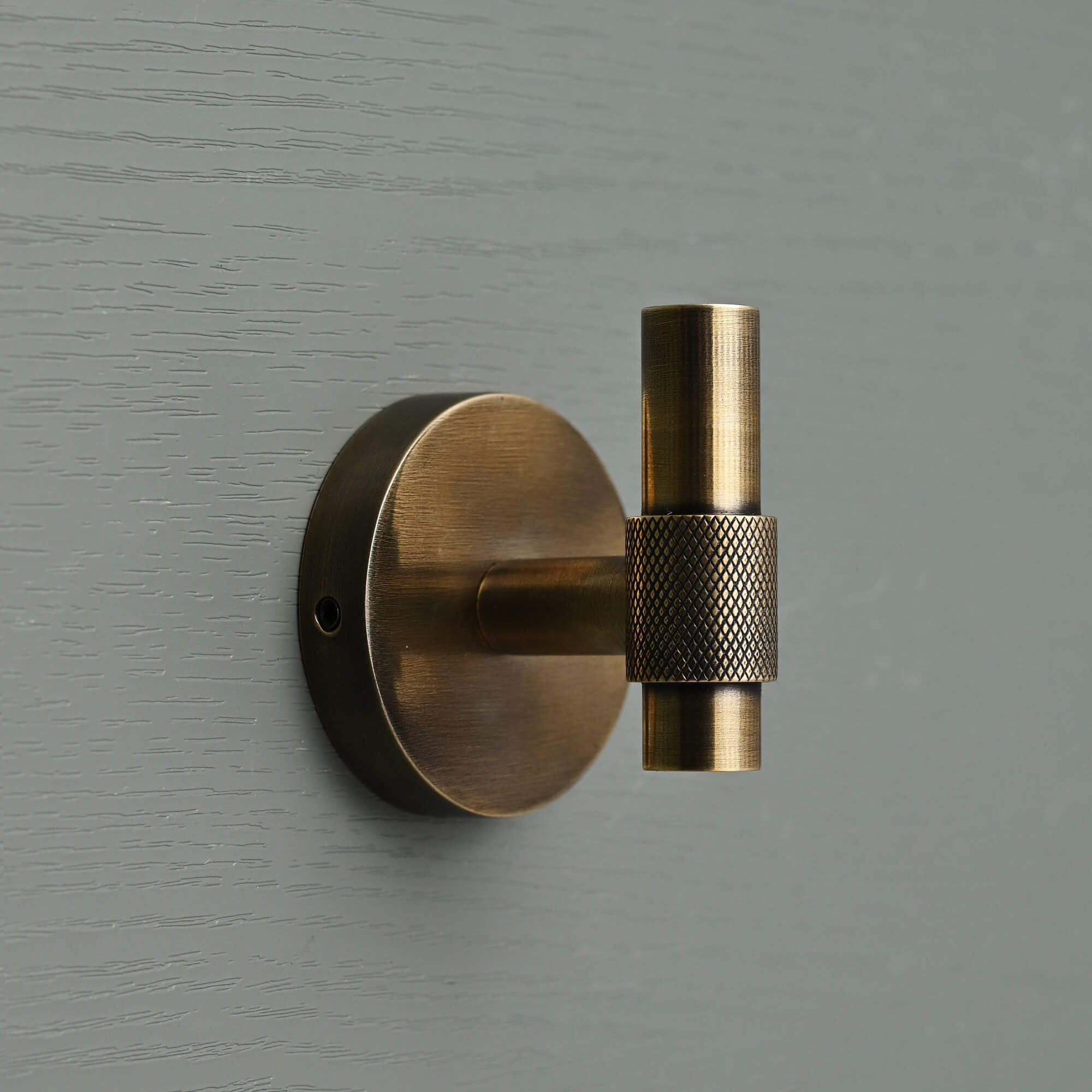 Luxe Knurled Brass T Hook - Coat Hooks - Yester Home - Yester Home