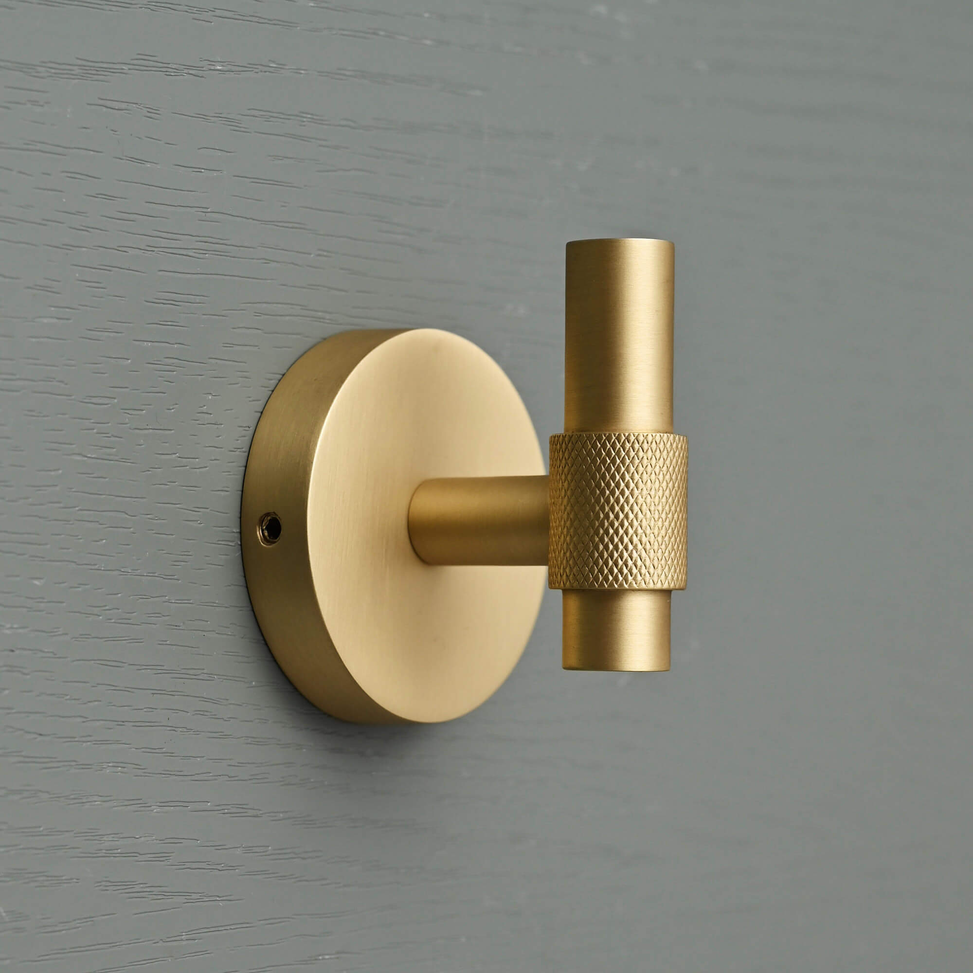 Luxe Knurled Brass T Hook - Coat Hooks - Yester Home - Yester Home