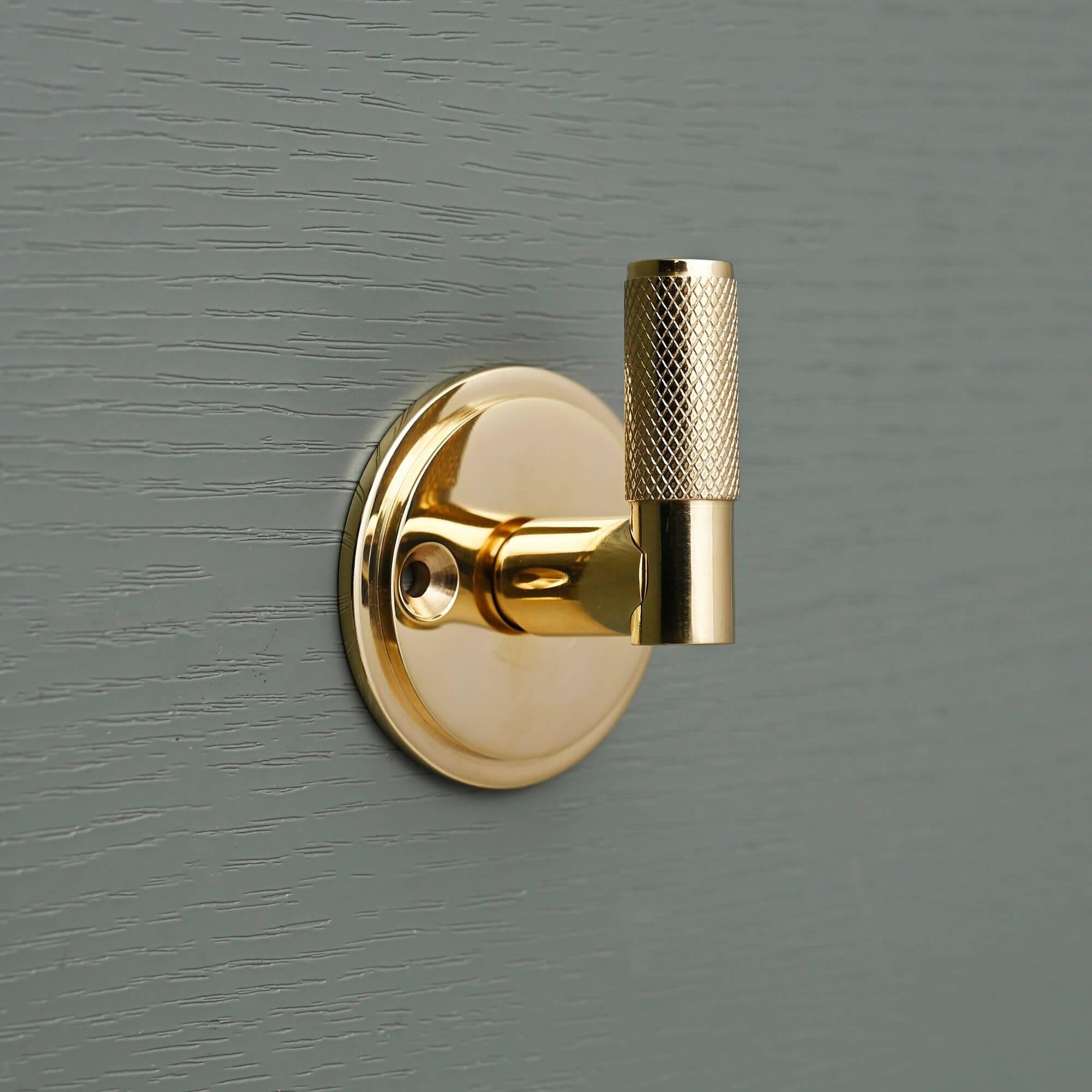 Luxe Brass Knurled Bathroom Thumbturn Lock - Thumbturns - Yester Home - Yester Home