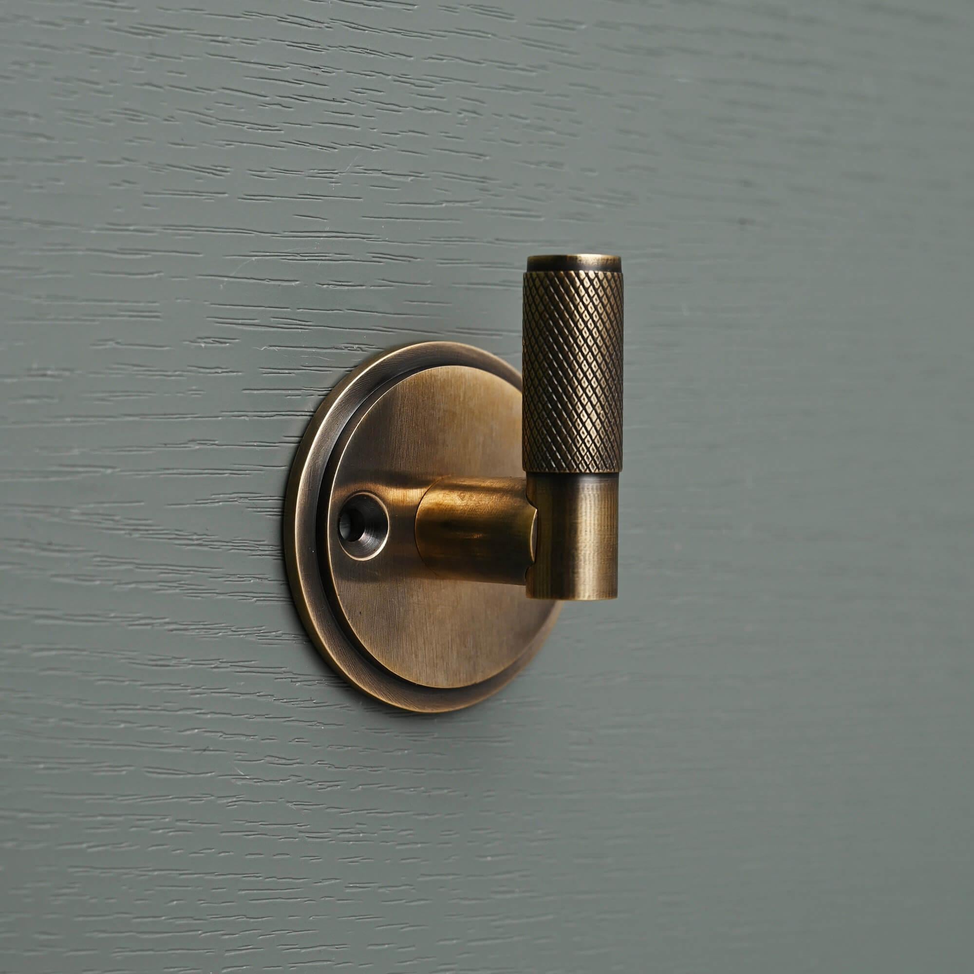 Luxe Brass Knurled Bathroom Thumbturn Lock - Thumbturns - Yester Home - Yester Home