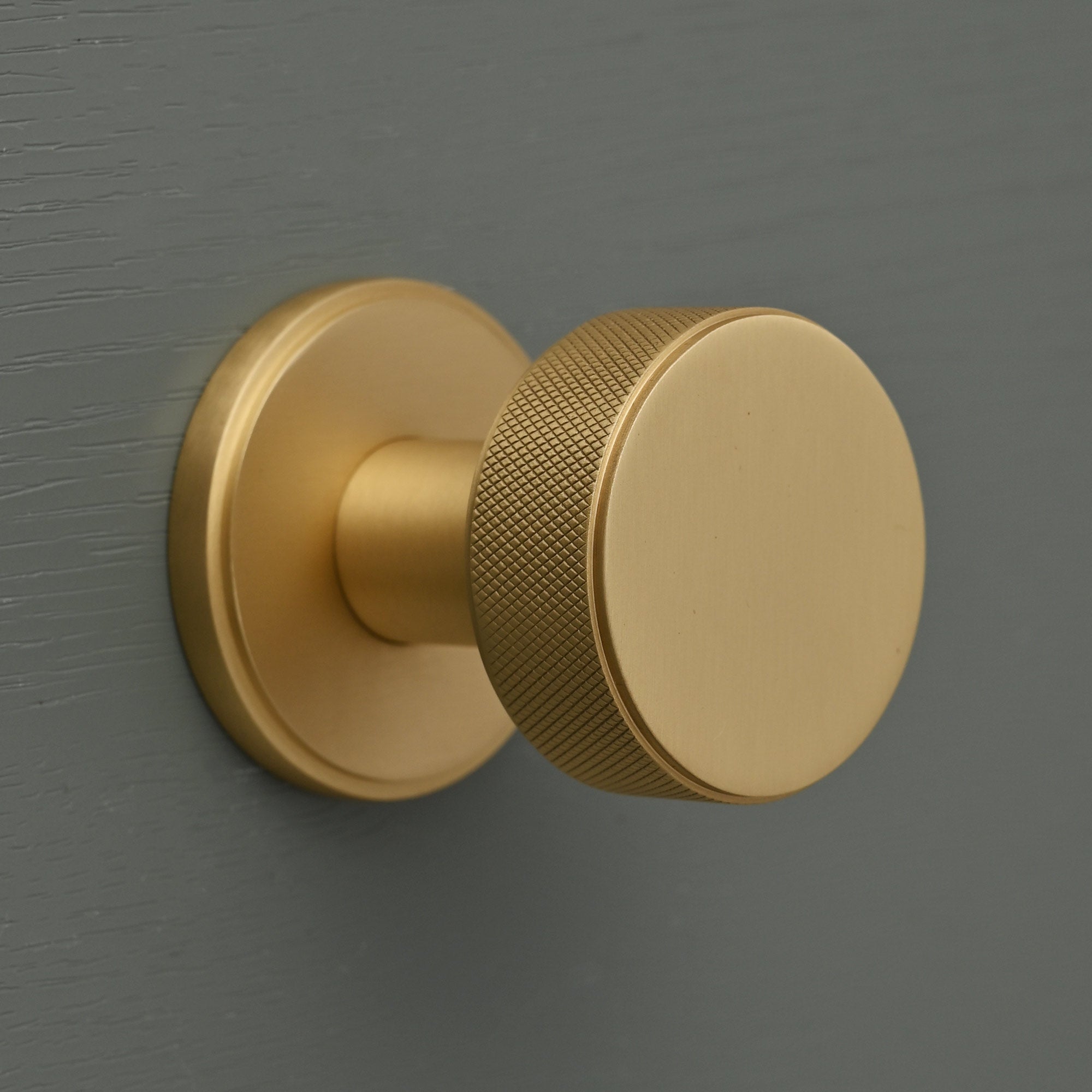 Luxe Knurled Round Solid Brass Door Knobs - Door Knobs - Yester Home - Yester Home