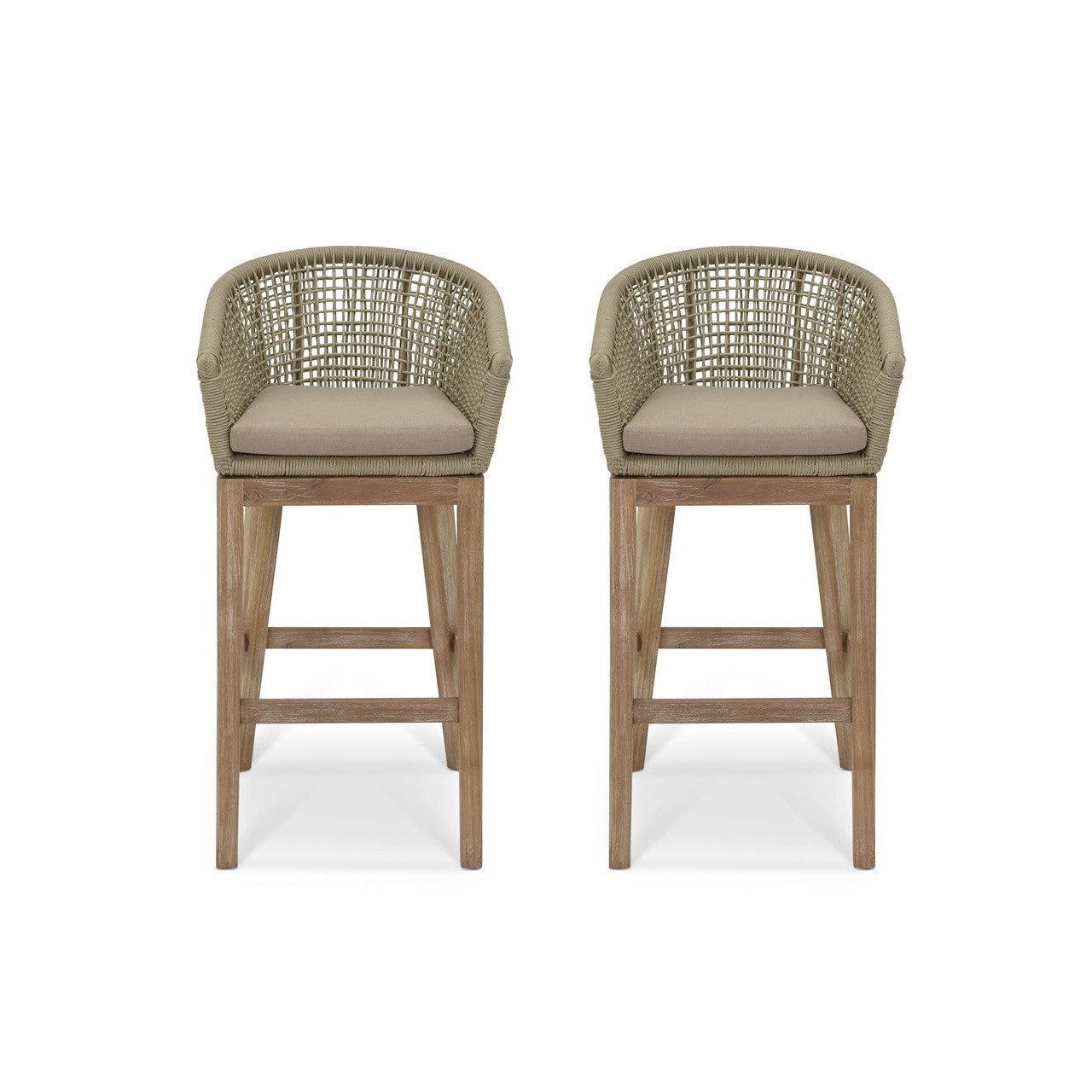 Lynton Bar Stool | Set of 2 | Grey - Outdoor Dining Tables & Sets - Garden Trading - Yester Home