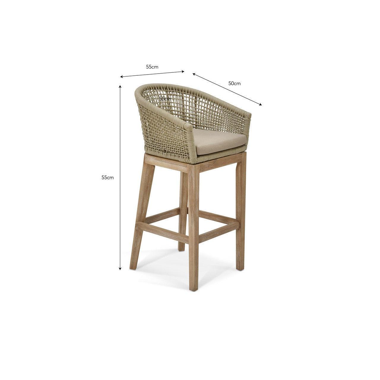 Lynton Bar Stool | Set of 2 | Grey - Outdoor Dining Tables & Sets - Garden Trading - Yester Home