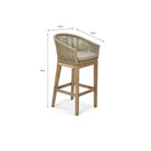 Lynton Bar Stool | Set of 2 | Grey - Outdoor Dining Tables & Sets - Garden Trading - Yester Home