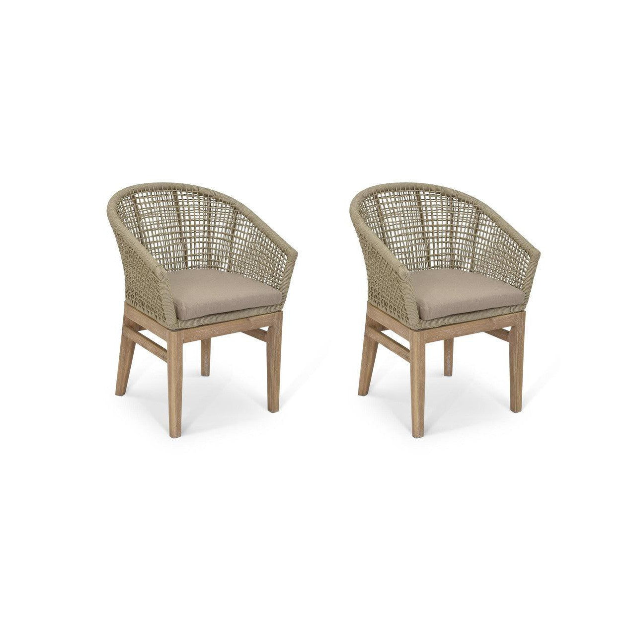 Lynton Dining Chairs with Arms | Set of 2 | Grey - Outdoor Chairs & Loungers - Garden Trading - Yester Home