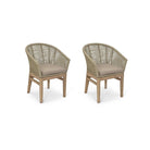Lynton Dining Chairs with Arms | Set of 2 | Grey - Outdoor Chairs & Loungers - Garden Trading - Yester Home