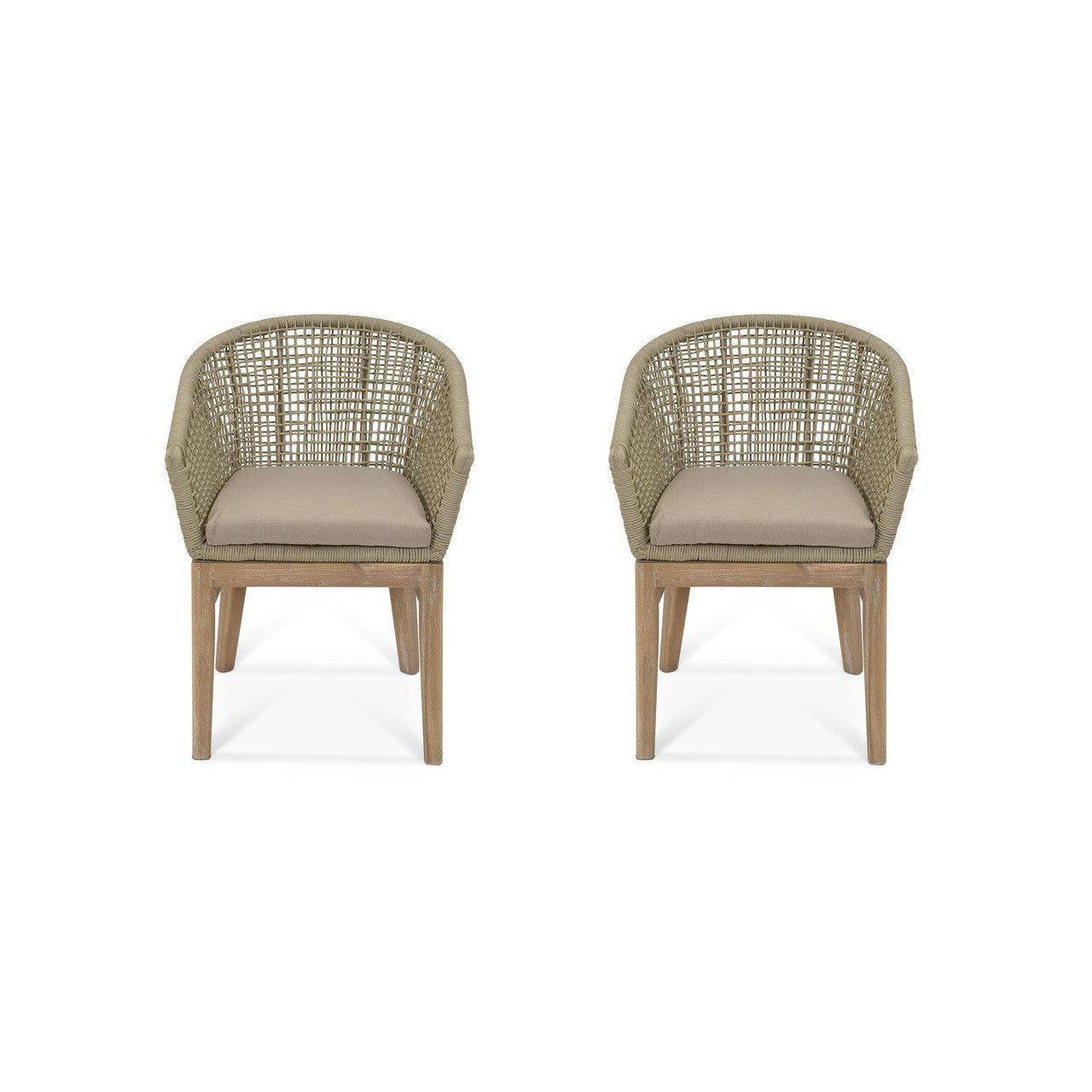 Lynton Dining Chairs with Arms | Set of 2 | Grey - Outdoor Chairs & Loungers - Garden Trading - Yester Home