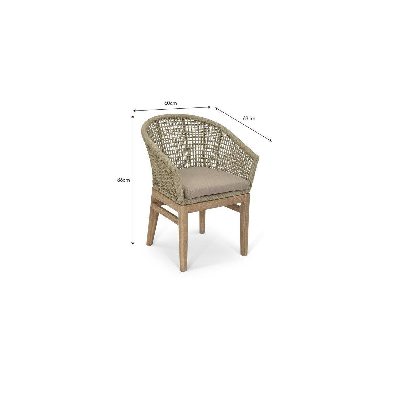 Lynton Dining Chairs with Arms | Set of 2 | Grey - Outdoor Chairs & Loungers - Garden Trading - Yester Home