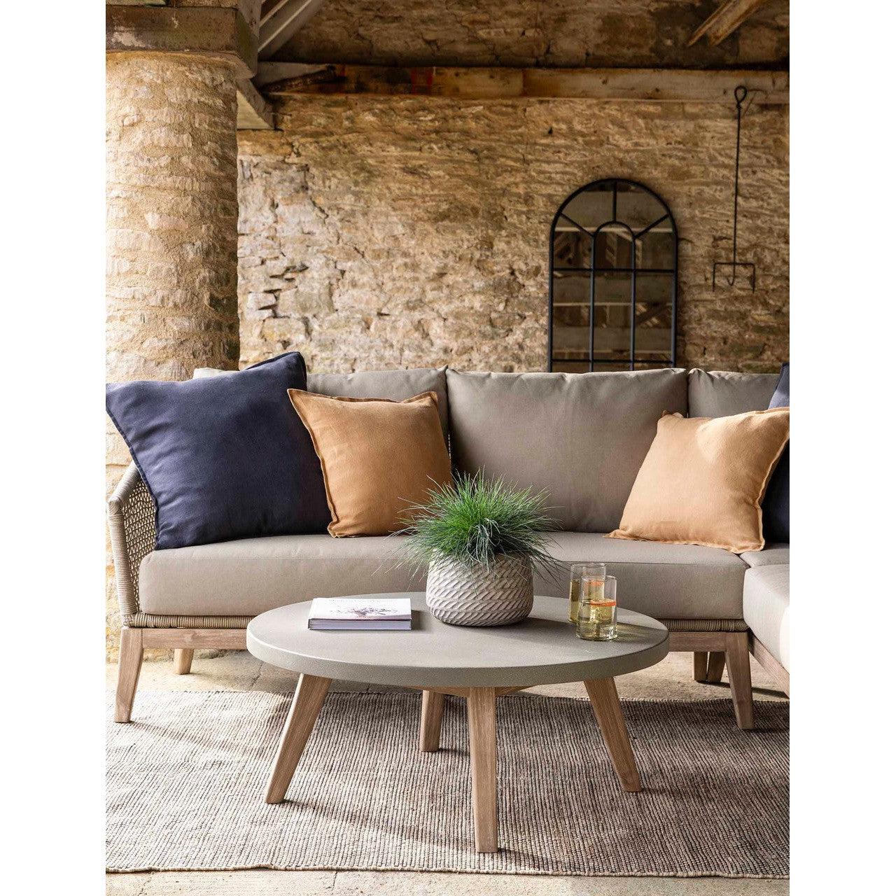 Lynton Round Coffee Table | Grey - Outdoor Dining Tables & Sets - Garden Trading - Yester Home