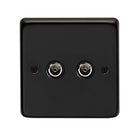 MB Double TV Socket | From The Anvil - Electrical Switches & Sockets - From The Anvil - Yester Home