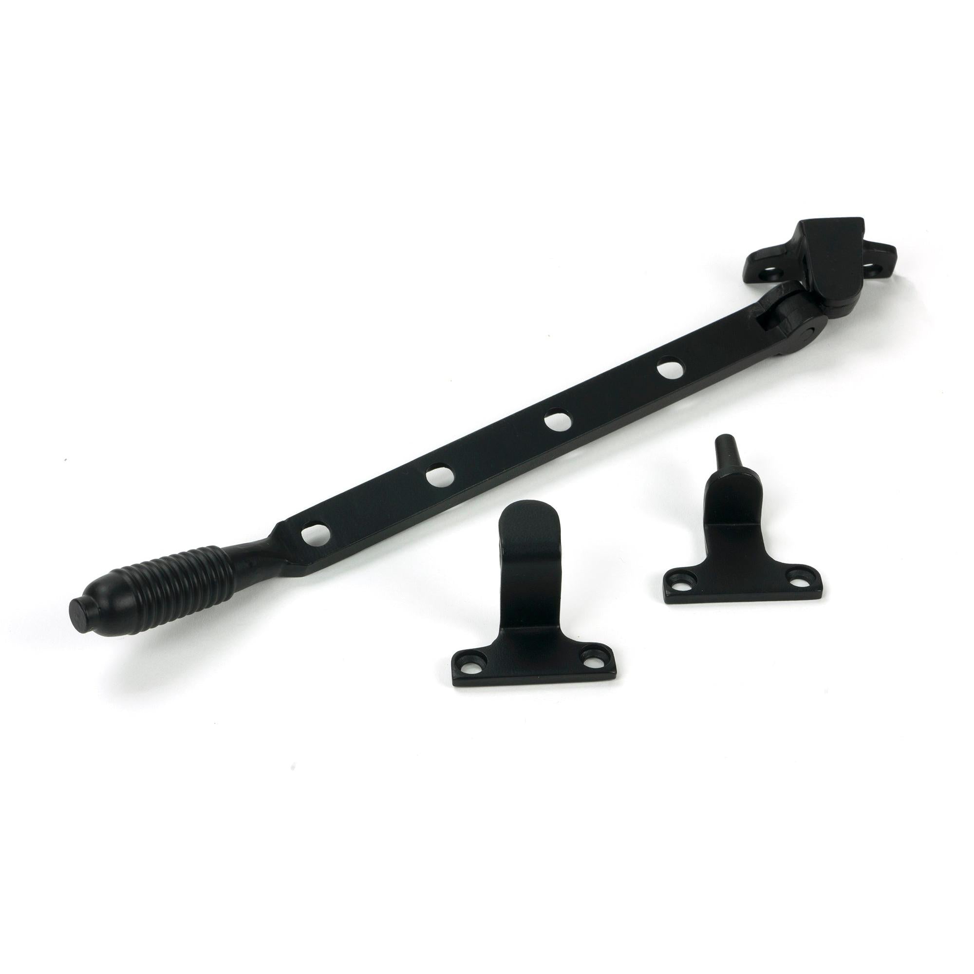 Matt Black 10" Reeded Stay (Steel Window) - Stays - From The Anvil - Yester Home