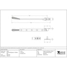 Matt Black 12" Hammered Newbury Stay | From The Anvil - Stays - From The Anvil - Yester Home