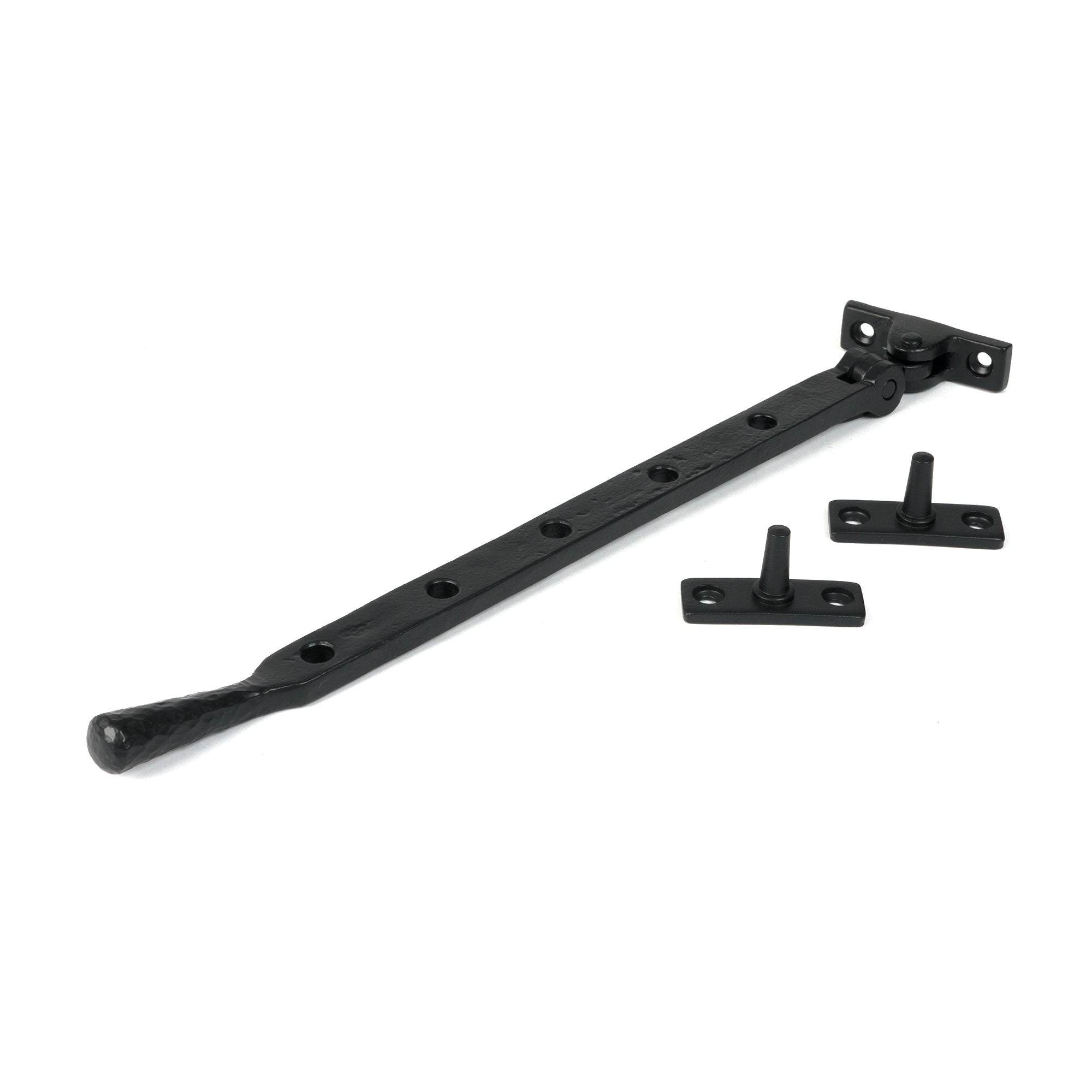 Matt Black 12" Hammered Newbury Stay | From The Anvil-Stays-Yester Home