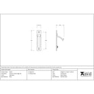 Matt Black 125mm x 25mm Edge Pull | From The Anvil-Cabinet Pulls-Yester Home