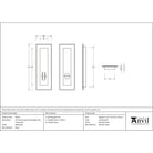 Matt Black 175mm Art Deco Rectangular Pull - Privacy Set | From The Anvil-Cabinet Pulls-Yester Home