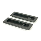 Matt Black 175mm Art Deco Rectangular Pull - Privacy Set | From The Anvil - Cabinet Pulls - From The Anvil - Yester Home