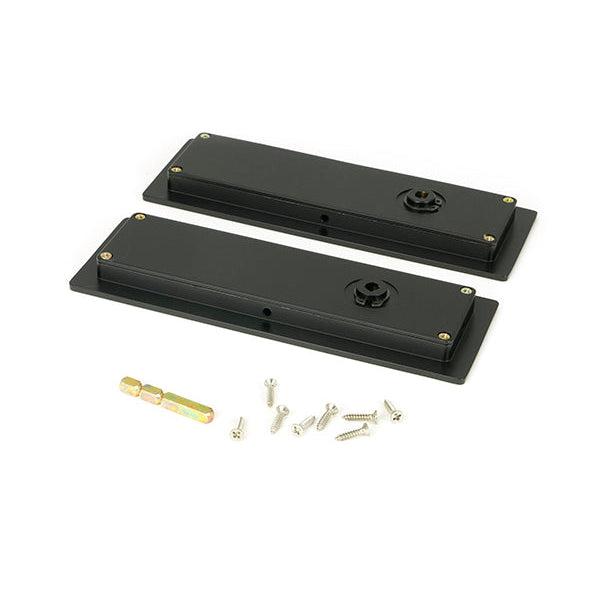 Matt Black 175mm Plain Rectangular Pull - Privacy Set | From The Anvil-Cabinet Pulls-Yester Home