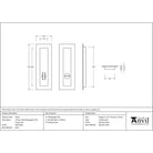 Matt Black 175mm Plain Rectangular Pull - Privacy Set | From The Anvil - Cabinet Pulls - From The Anvil - Yester Home
