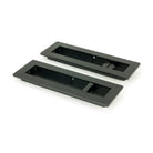 Matt Black 175mm Plain Rectangular Pull - Privacy Set | From The Anvil-Cabinet Pulls-Yester Home