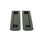 Matt Black 250mm Art Deco Rectangular Pull - Privacy Set | From The Anvil-Cabinet Pulls-Yester Home
