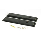 Matt Black 250mm Art Deco Rectangular Pull - Privacy Set | From The Anvil-Cabinet Pulls-Yester Home