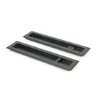 Matt Black 250mm Art Deco Rectangular Pull - Privacy Set | From The Anvil - Cabinet Pulls - From The Anvil - Yester Home