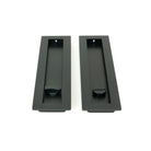 Matt Black 250mm Plain Rectangular Pull - Privacy Set | From The Anvil-Cabinet Pulls-Yester Home