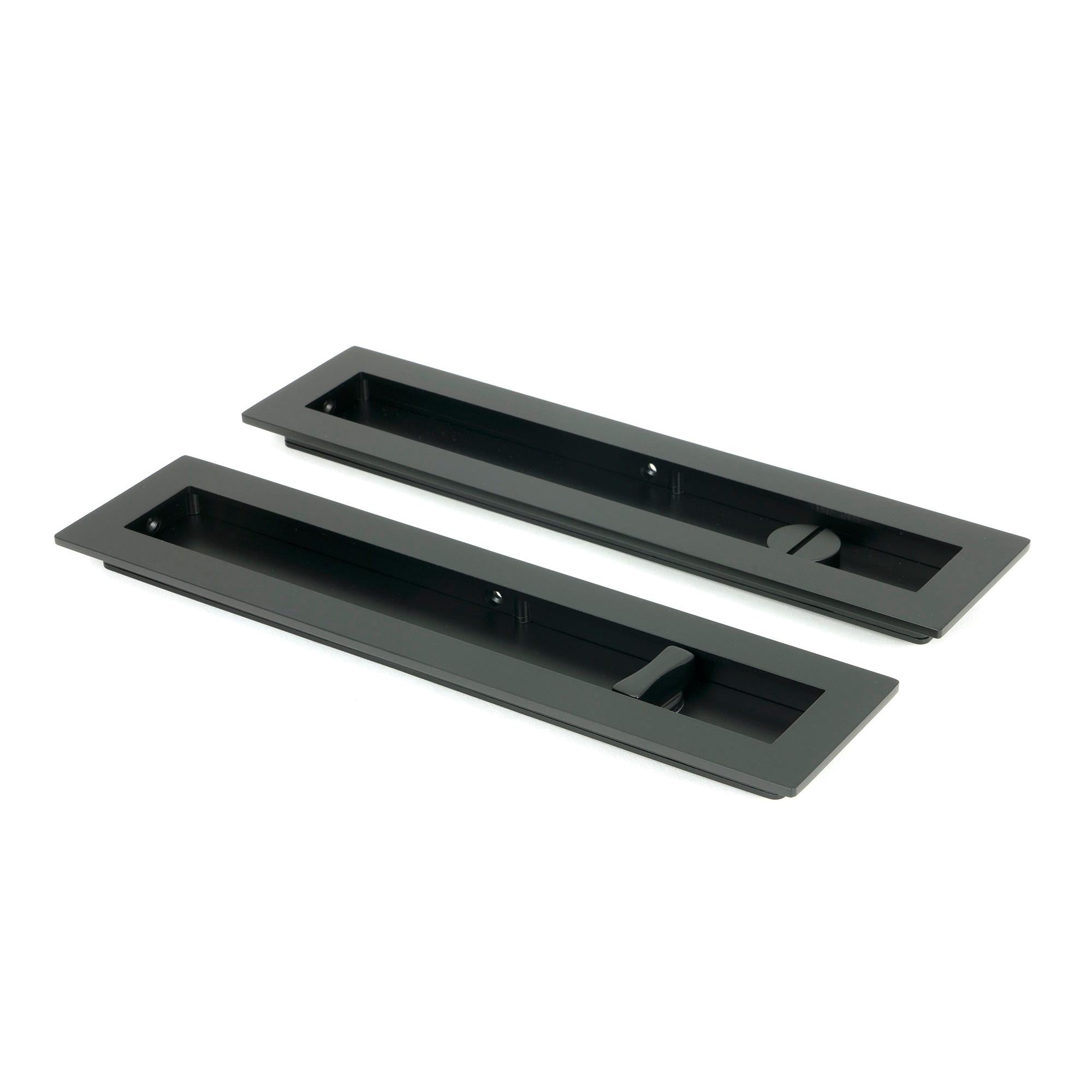 Matt Black 250mm Plain Rectangular Pull - Privacy Set | From The Anvil - Cabinet Pulls - From The Anvil - Yester Home