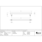 Matt Black (316) 0.6m Offset T Bar Handle Bolt Fix 32mm Ø | From The Anvil-Pull Handles-Yester Home