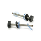 Matt Black (316) 0.6m Offset T Bar Handle Bolt Fix 32mm Ø | From The Anvil-Pull Handles-Yester Home