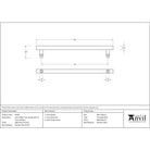 Matt Black (316) 0.9m Offset T Bar Handle Bolt Fix 32mm Ø | From The Anvil-Pull Handles-Yester Home