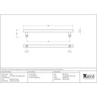 Matt Black (316) 1.8m Offset T Bar Handle Secret Fix 32mm Ø | From The Anvil-Pull Handles-Yester Home