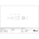 Matt Black 50mm Plain Edge Pull | From The Anvil - Cabinet Pulls - From The Anvil - Yester Home