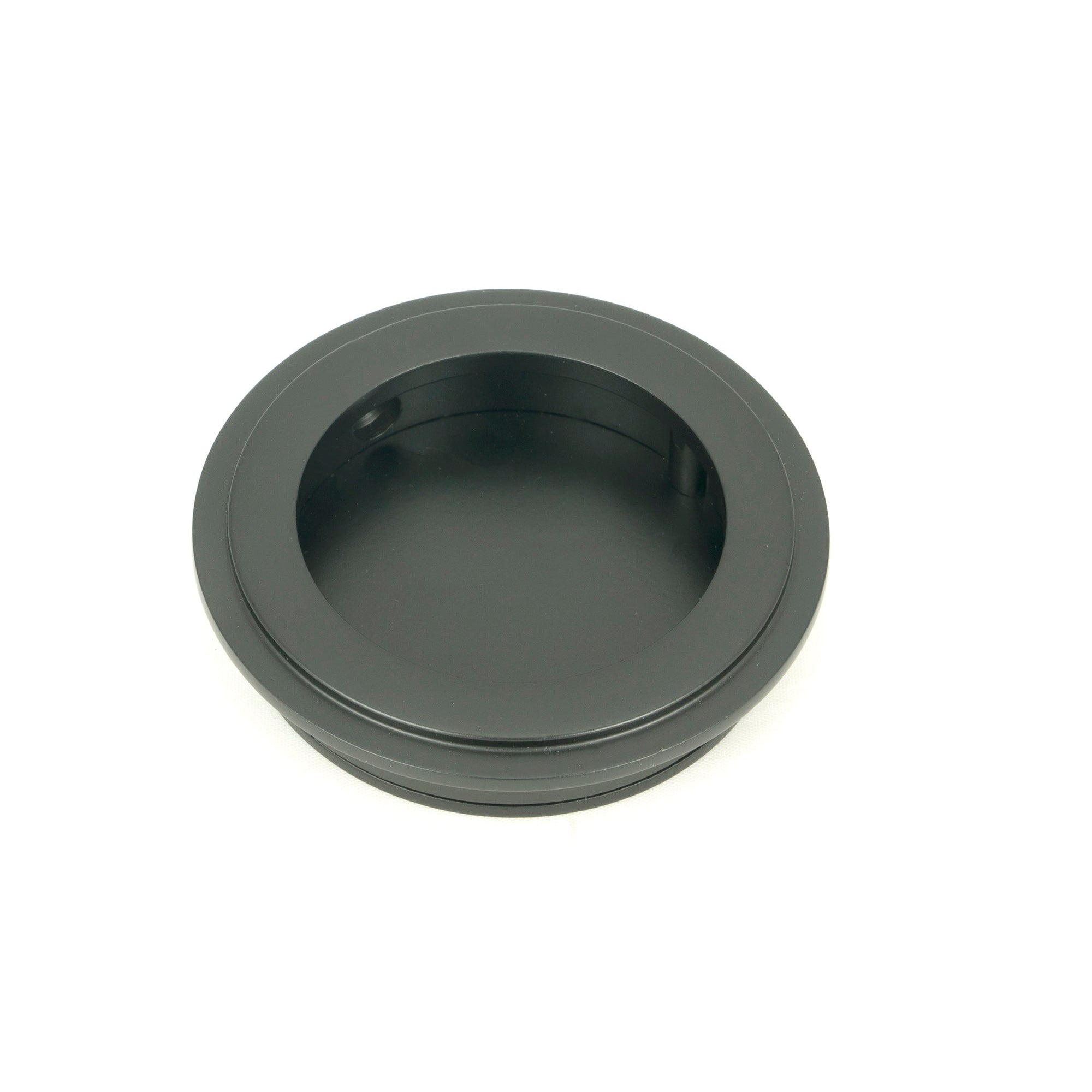 Matt Black 60mm Art Deco Round Pull | From The Anvil-Cabinet Pulls-Yester Home