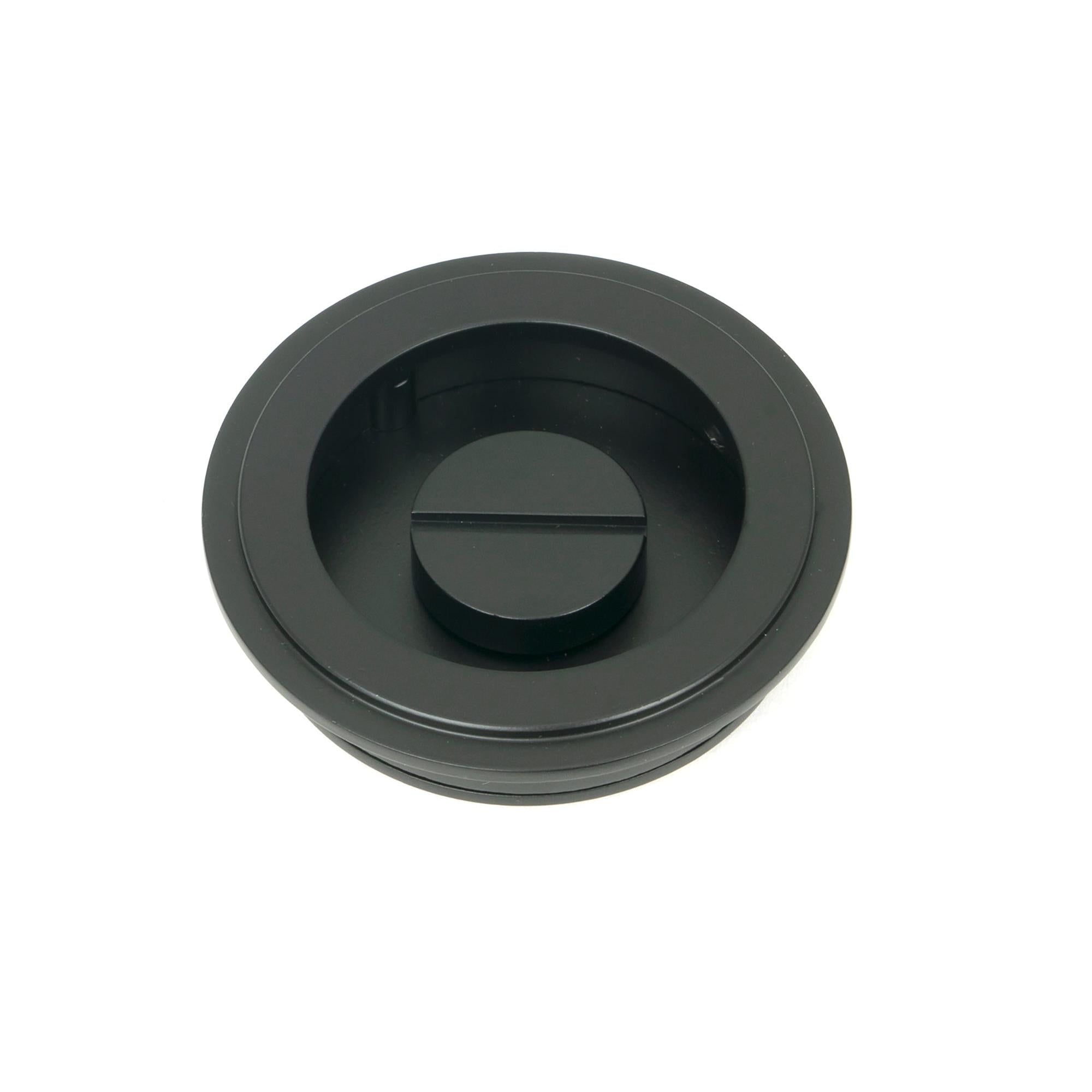 Matt Black 60mm Art Deco Round Pull - Privacy Set | From The Anvil - Cabinet Pulls - From The Anvil - Yester Home