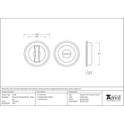 Matt Black 60mm Art Deco Round Pull - Privacy Set | From The Anvil - Cabinet Pulls - From The Anvil - Yester Home