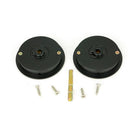 Matt Black 60mm Art Deco Round Pull - Privacy Set | From The Anvil-Cabinet Pulls-Yester Home