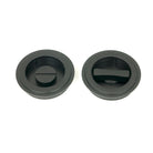 Matt Black 60mm Art Deco Round Pull - Privacy Set | From The Anvil - Cabinet Pulls - From The Anvil - Yester Home