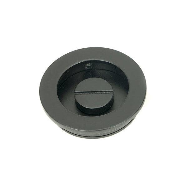 Matt Black 60mm Plain Round Pull - Privacy Set | From The Anvil-Cabinet Pulls-Yester Home