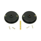 Matt Black 60mm Plain Round Pull - Privacy Set | From The Anvil - Cabinet Pulls - From The Anvil - Yester Home