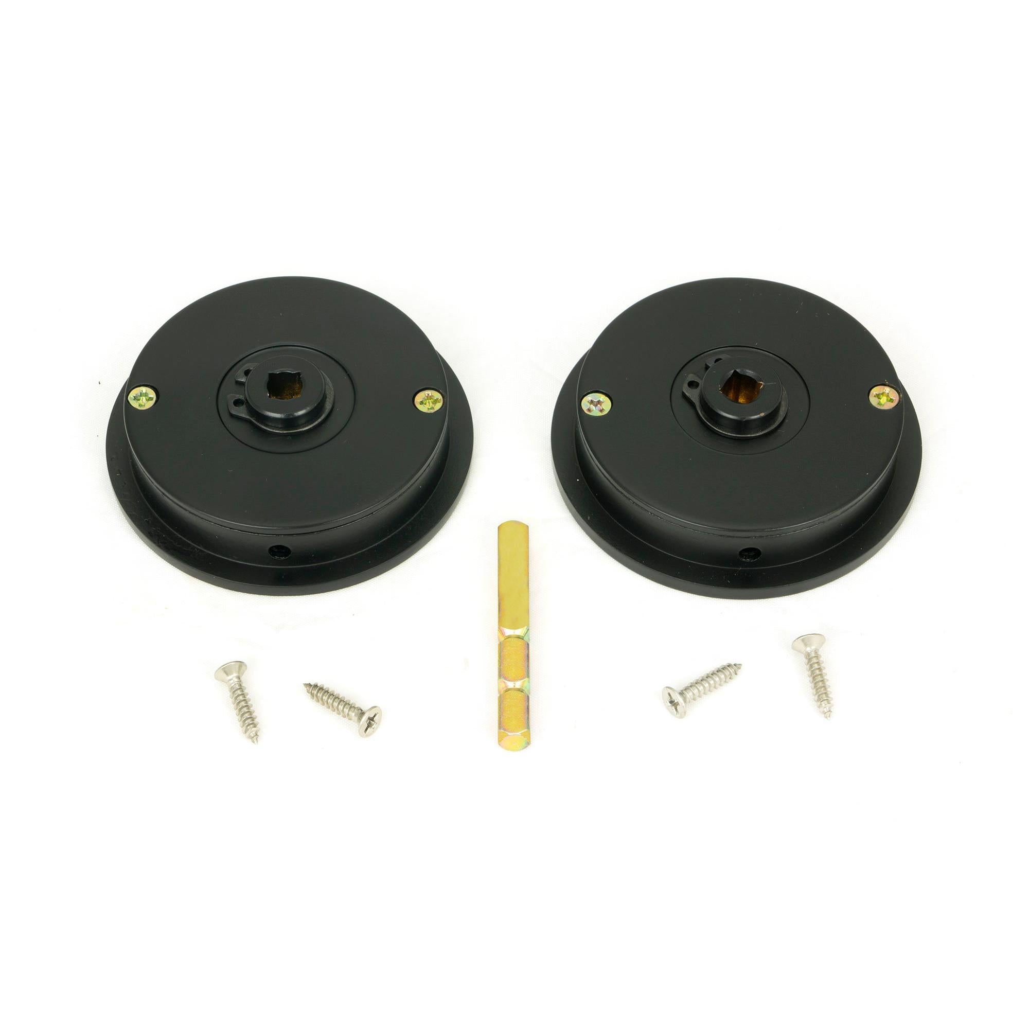 Matt Black 60mm Plain Round Pull - Privacy Set | From The Anvil - Cabinet Pulls - From The Anvil - Yester Home