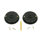 Matt Black 60mm Plain Round Pull - Privacy Set | From The Anvil-Cabinet Pulls-Yester Home