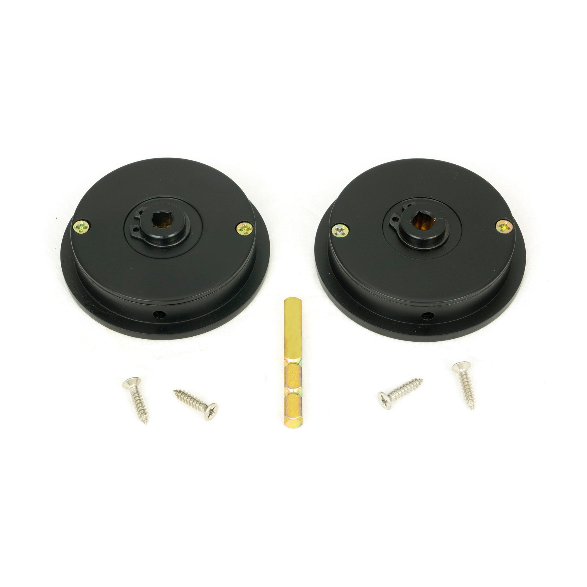 Matt Black 60mm Plain Round Pull - Privacy Set | From The Anvil-Cabinet Pulls-Yester Home