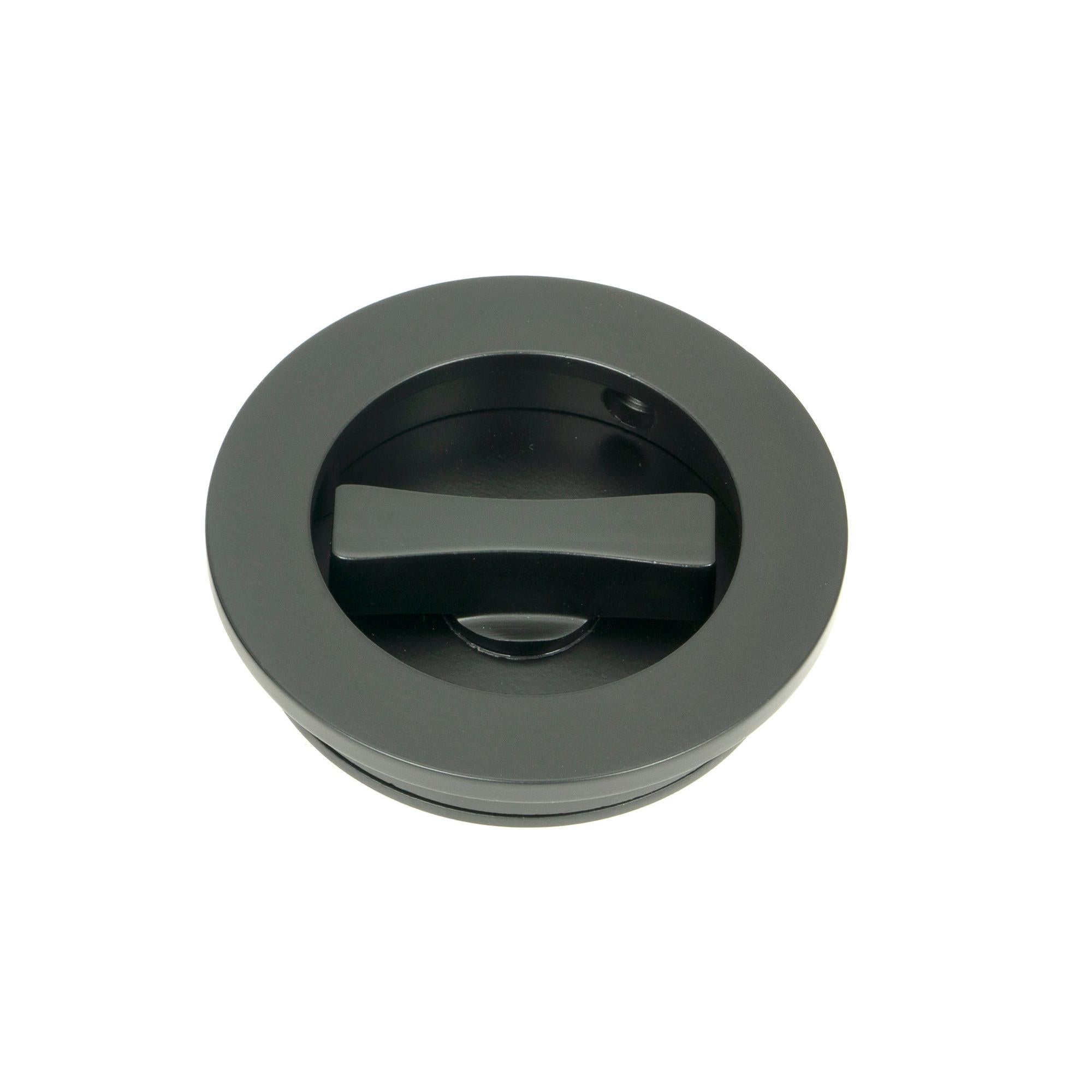 Matt Black 60mm Plain Round Pull - Privacy Set | From The Anvil - Cabinet Pulls - From The Anvil - Yester Home