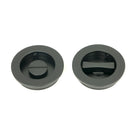 Matt Black 60mm Plain Round Pull - Privacy Set | From The Anvil-Cabinet Pulls-Yester Home